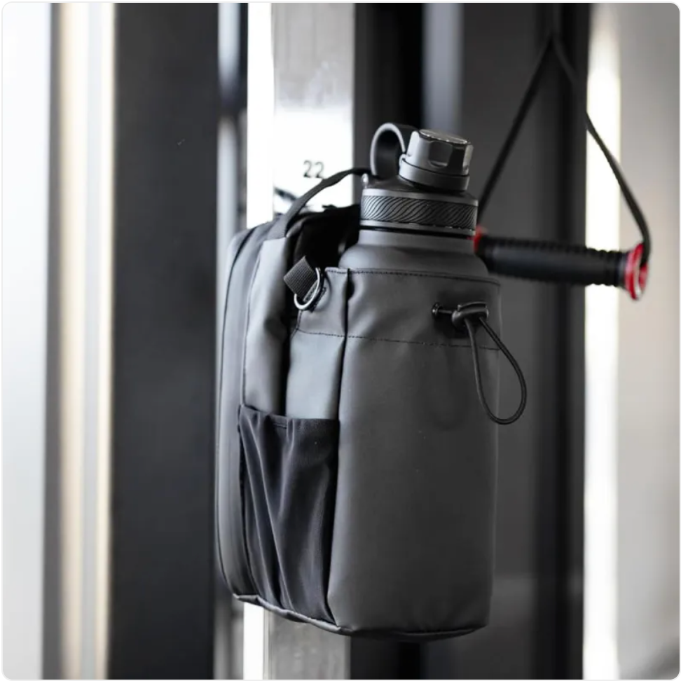Magnetic Water Bottle Holder w Storage